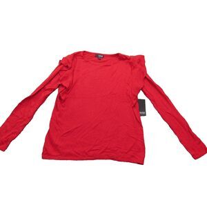 a.n.a. (A NEW APPROACH) Red Long Sleeve Shirt Size Medium  NWT